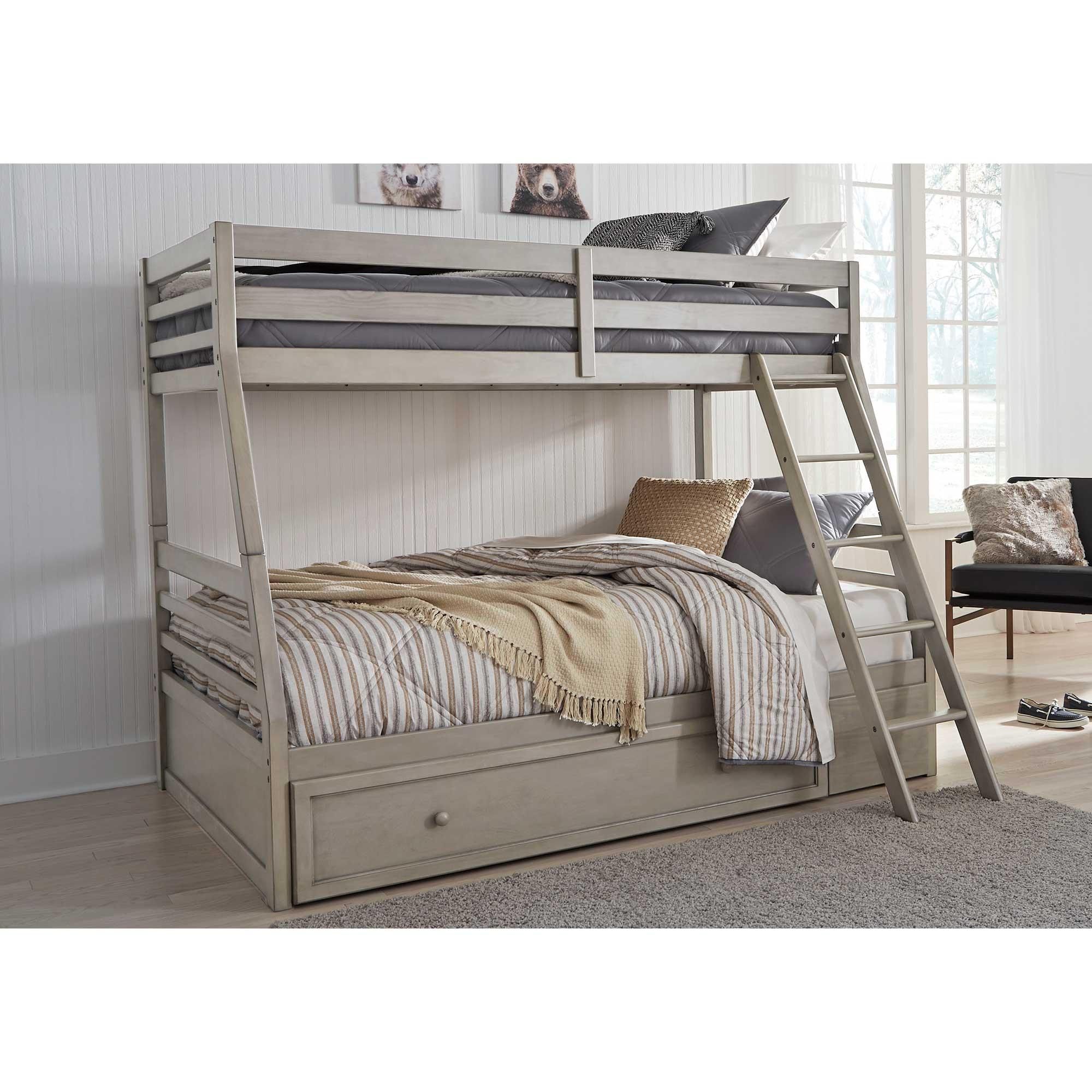Rent to Own Ashley Furniture Industries Lettner Twin over Full Bunk Bed